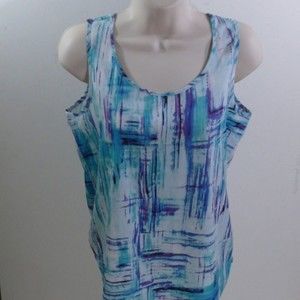 CHICO'S watercolor sleeveless top S